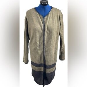 NIC+ZOE Womens Multitasker Reversible Cardigan Tunic  Large Lagenlook Cream Blue